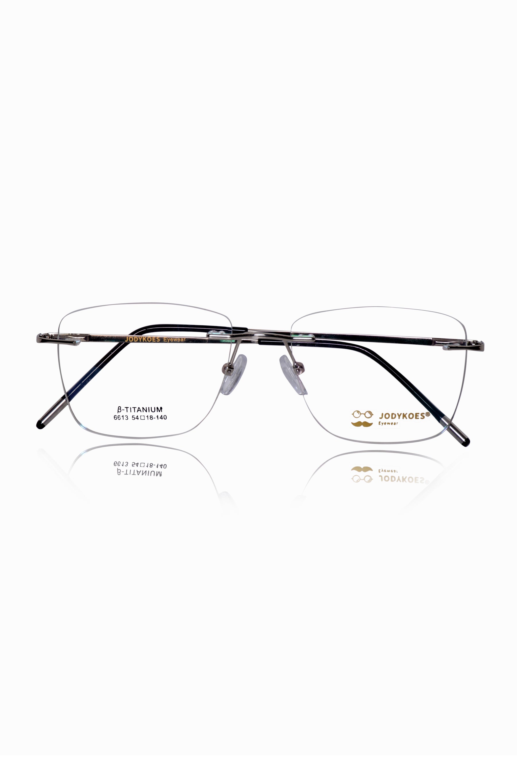 Jodykoes Square Signature Rimless Frame (Silver)