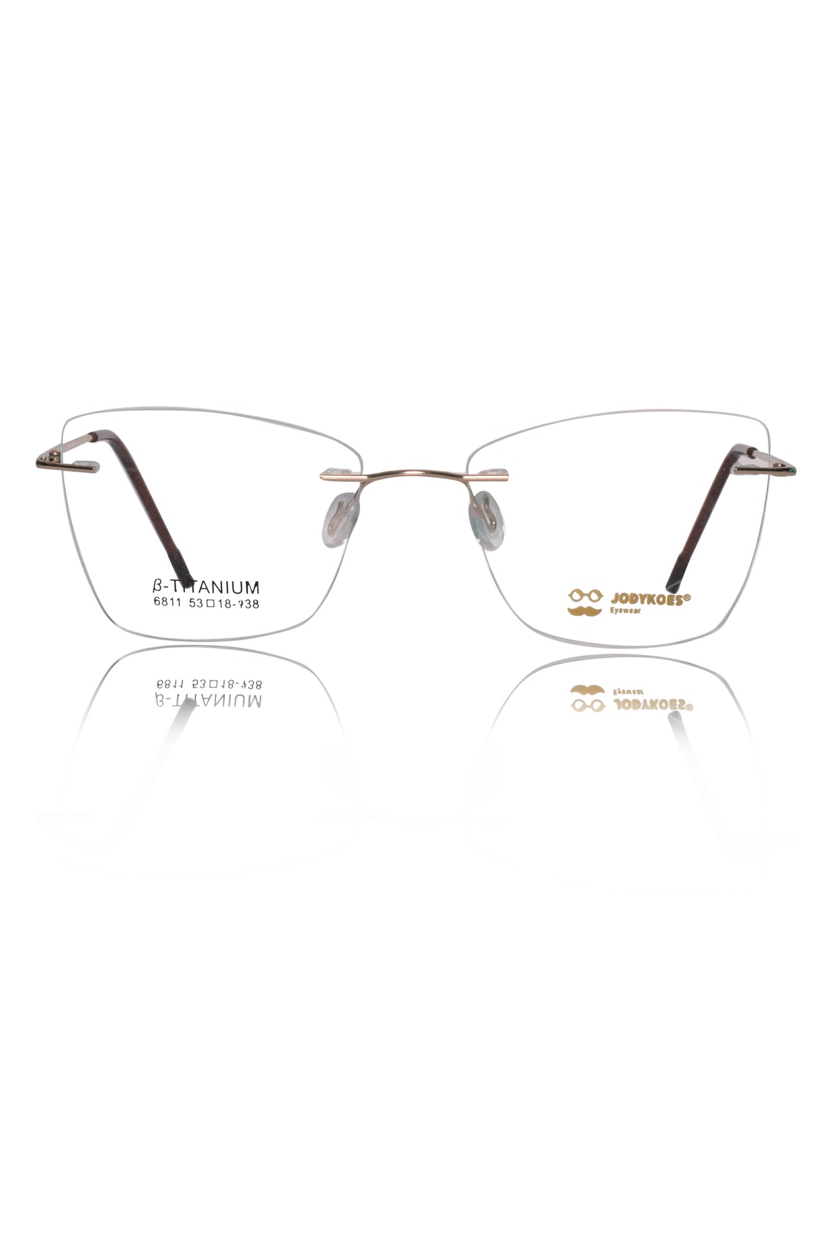 Jodykoes Cat Eye Premium Rimless Frame (Gold)