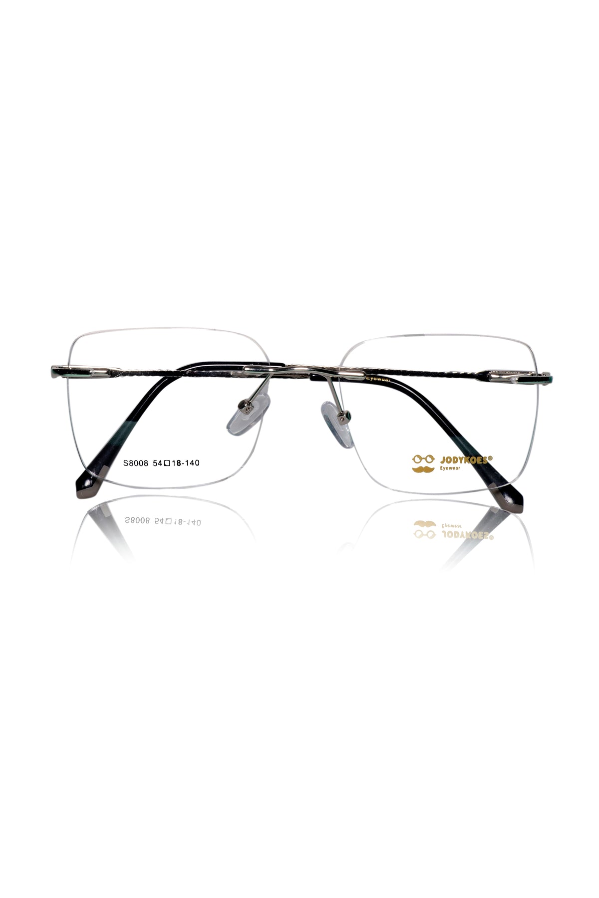 Jodykoes Square Signature Rimless Frame (Silver)