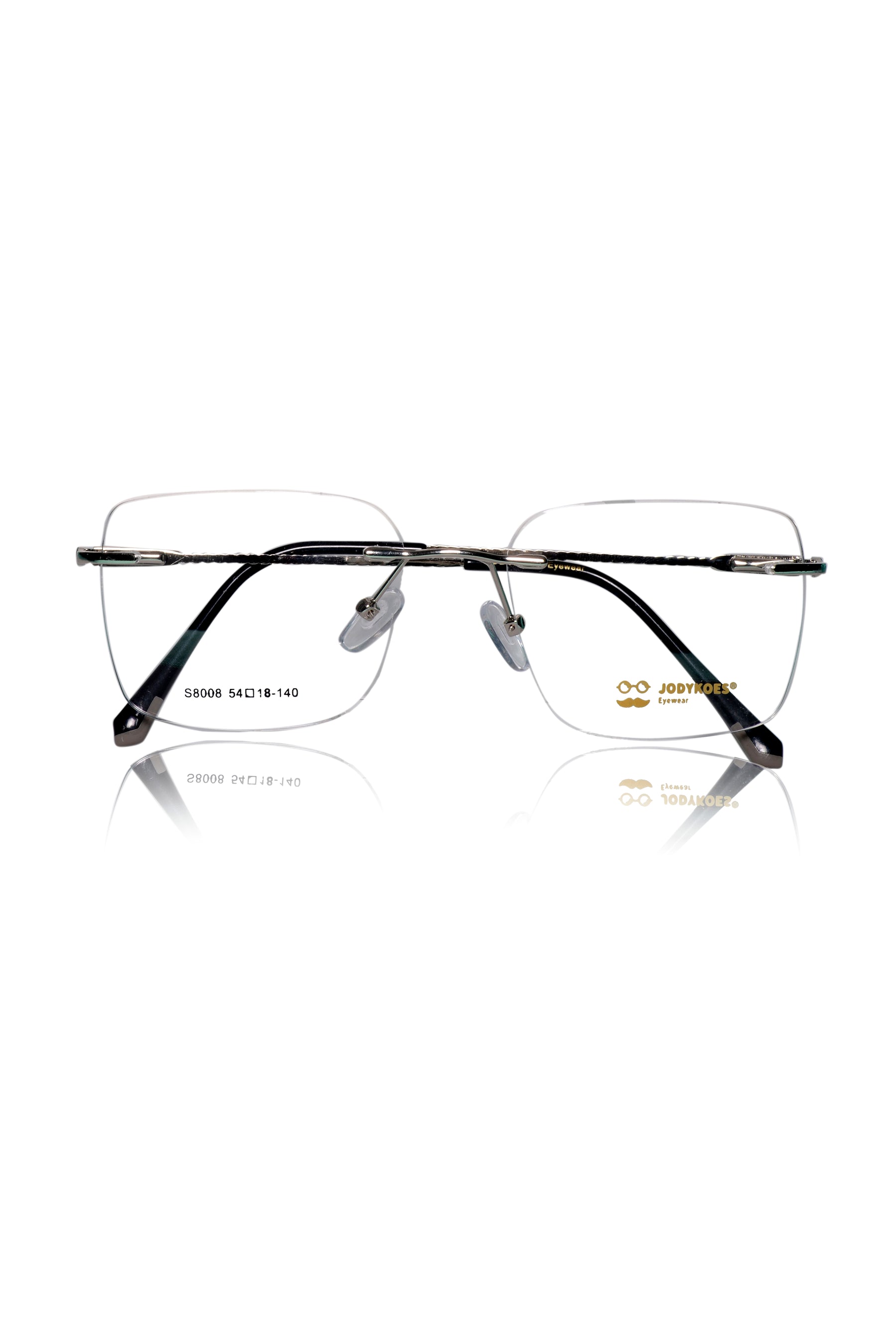 Jodykoes Square Signature Rimless Frame (Silver)