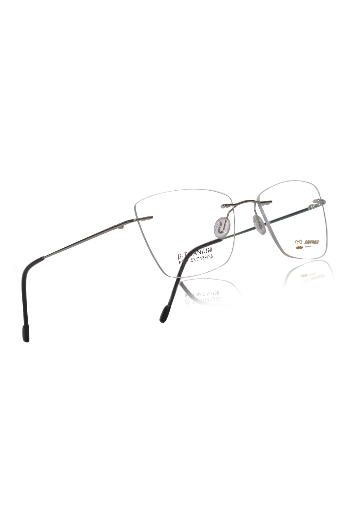 Jodykoes Cat Eye Premium Rimless Frame (Silver)