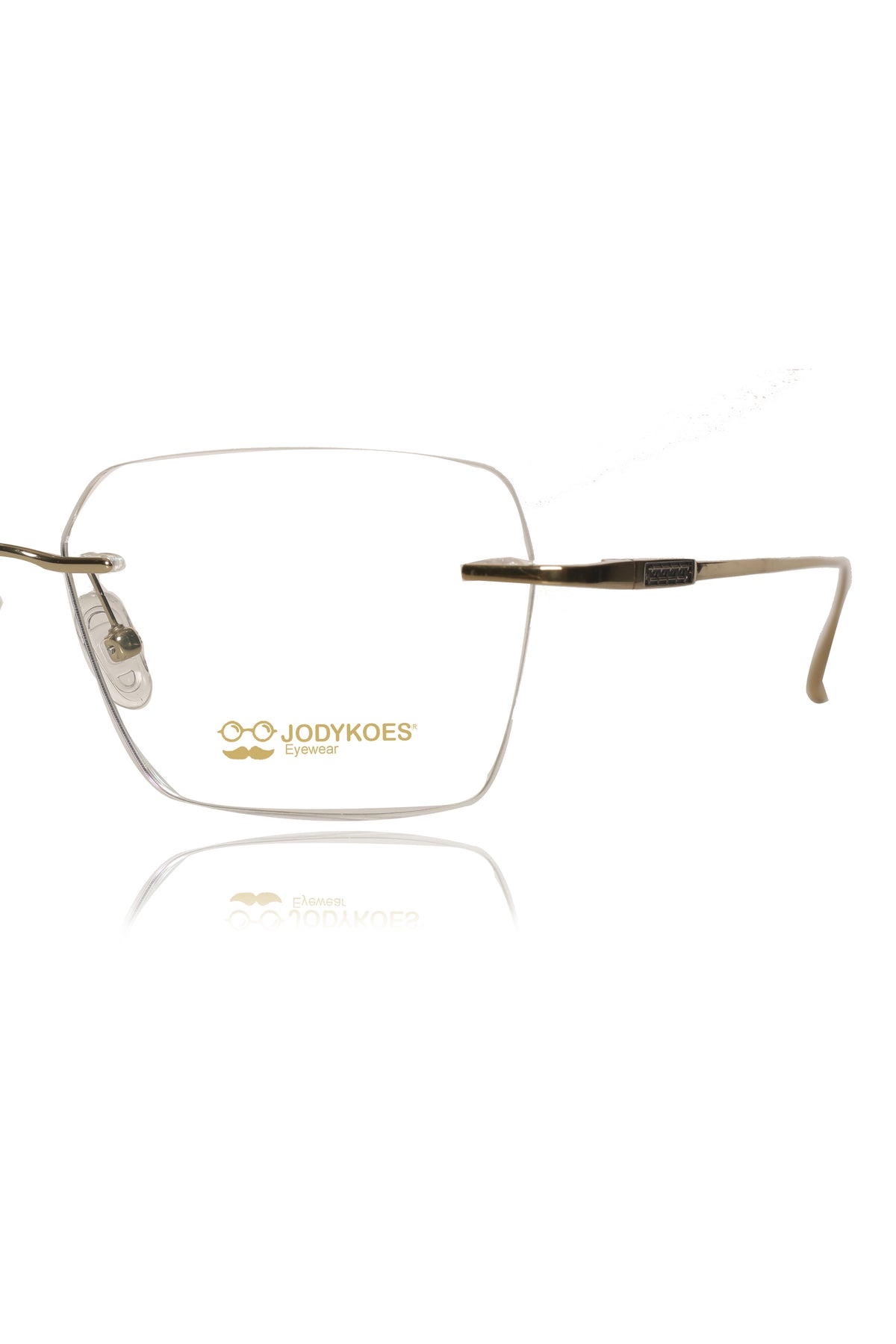 Jodykoes Luxury Pure Titanium Geometric Rimless Frame | High Quality Lightweight Square Optical Frame