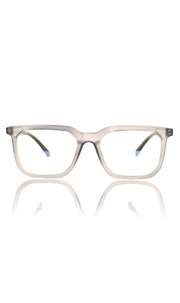Jodykoes® Colour Frame Series: Stylish Square Spectacle Frames with Blue Ray Protection and Anti-Glare Glasses for Men and Women (Frost Transparent Blue)