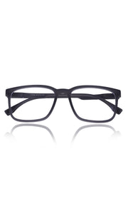 Jodykoes® Colour Series : Vibrant colours eyewear rectangle frames with anti glare and blue filter eyeglasses for men and women (Opaque Black)