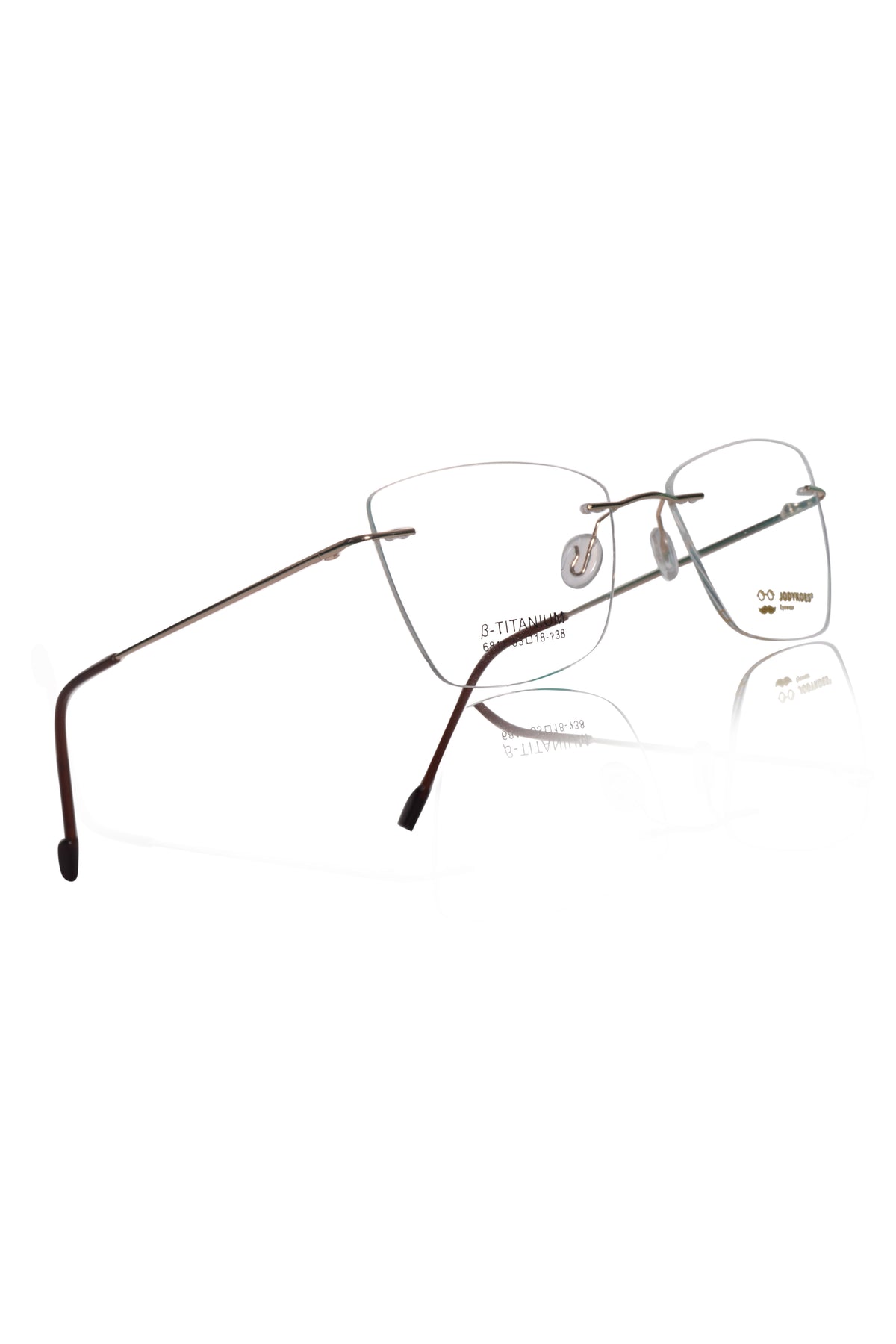 Jodykoes Cat Eye Premium Rimless Frame (Gold)