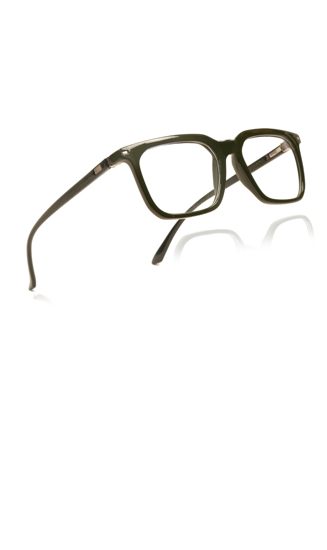 Jodykoes® Colour Frame Series: Stylish Square Spectacle Frames with Blue Ray Protection and Anti-Glare Glasses for Men and Women (Green)