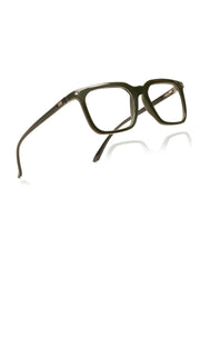 Jodykoes® Colour Frame Series: Stylish Square Spectacle Frames with Blue Ray Protection and Anti-Glare Glasses for Men and Women (Green)