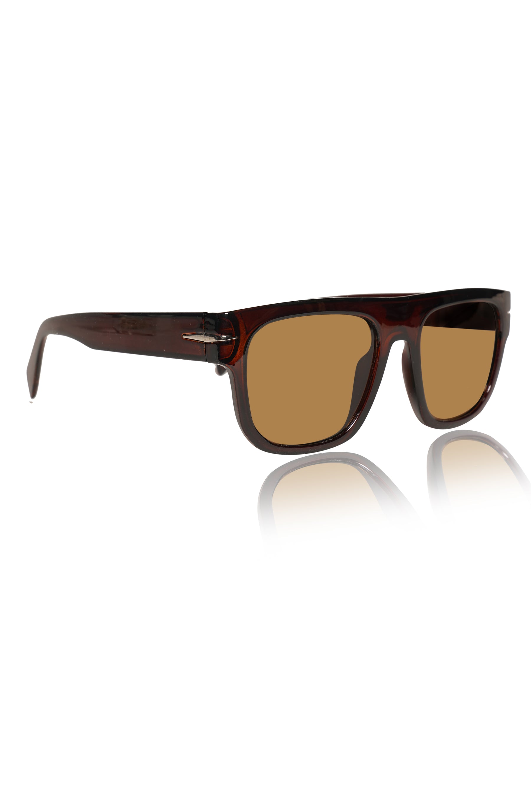 Jodykoes® Series Obsession : Premium Square Pure Acetate Sheet Designer Fashionable Sunglasses Eyewear Shades For Men and Women With UV Protection Eyeglasses Frame (Brown)