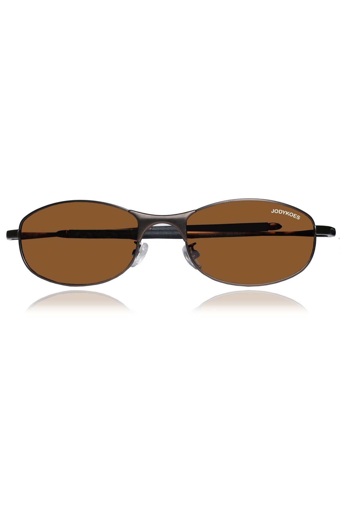 Jodykoes Legacy Sports Edition Metal Rectangular Sunglasses – UV400 Polarized (Brown)