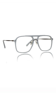 Jodykoes® Premium Series Double Bar Eyewear Eyeglasses Spectacles Frame for Men and Women (Flagship Grey)