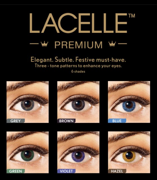 Bausch & Lomb Lacelle Premium GRAY Color Contact Lens (1 Lens/Box)