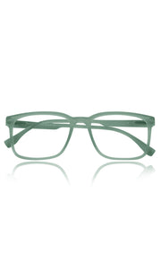 Jodykoes® Colour Series : Vibrant colours eyewear rectangle frames with anti glare and blue filter eyeglasses for men and women (Sky Green)