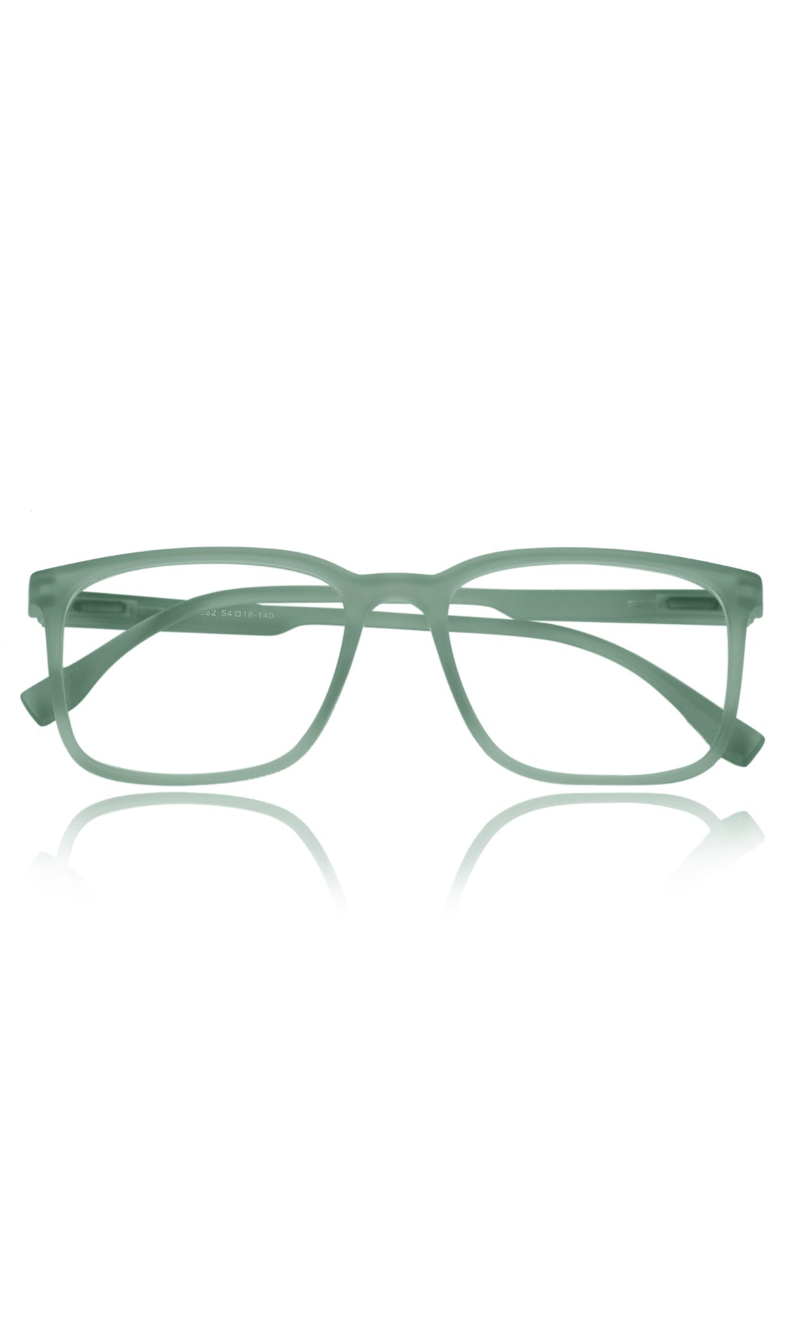 Jodykoes® Colour Series : Vibrant colours eyewear rectangle frames with anti glare and blue filter eyeglasses for men and women (Sky Green)