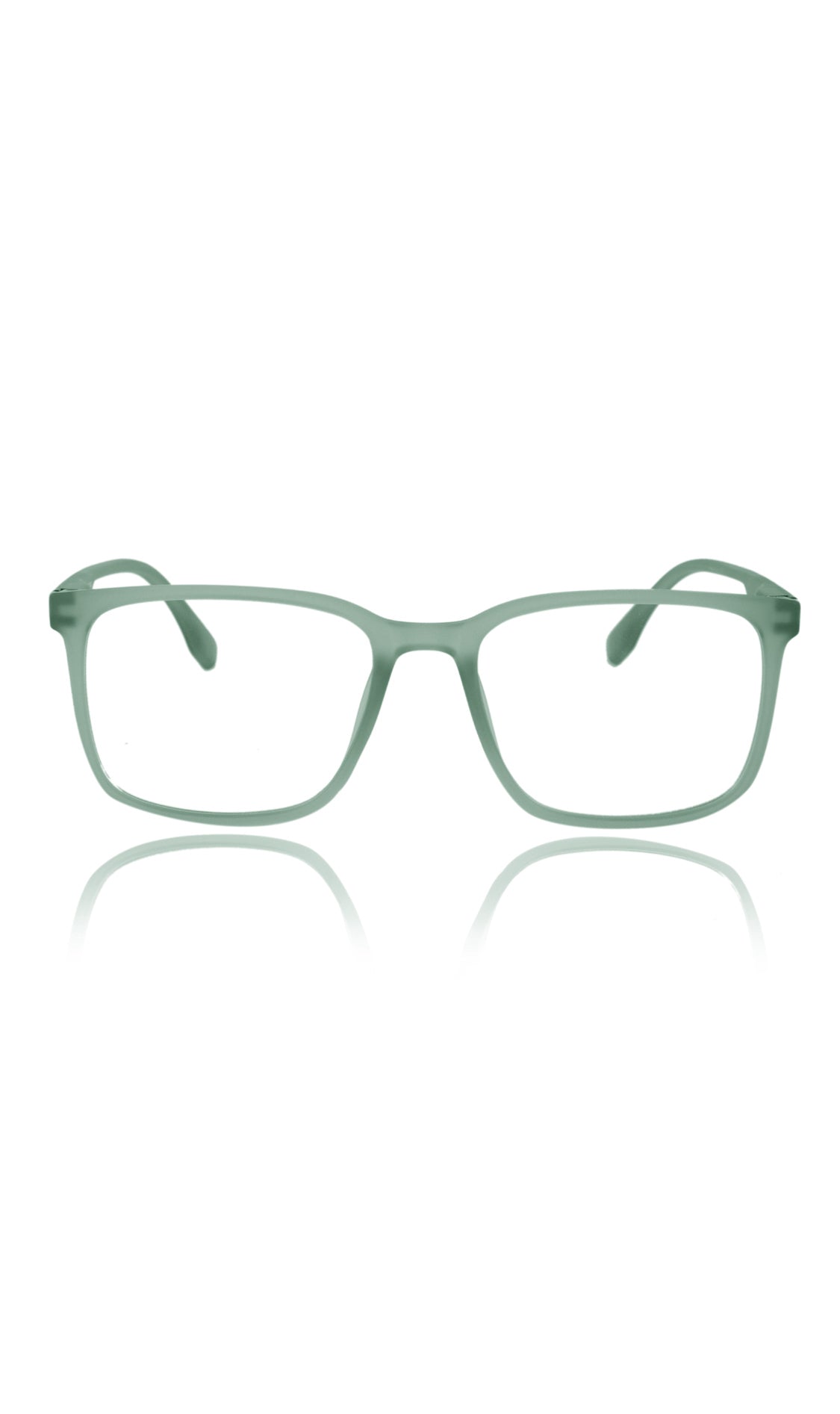 Jodykoes® Colour Series : Vibrant colours eyewear rectangle frames with anti glare and blue filter eyeglasses for men and women (Sky Green)