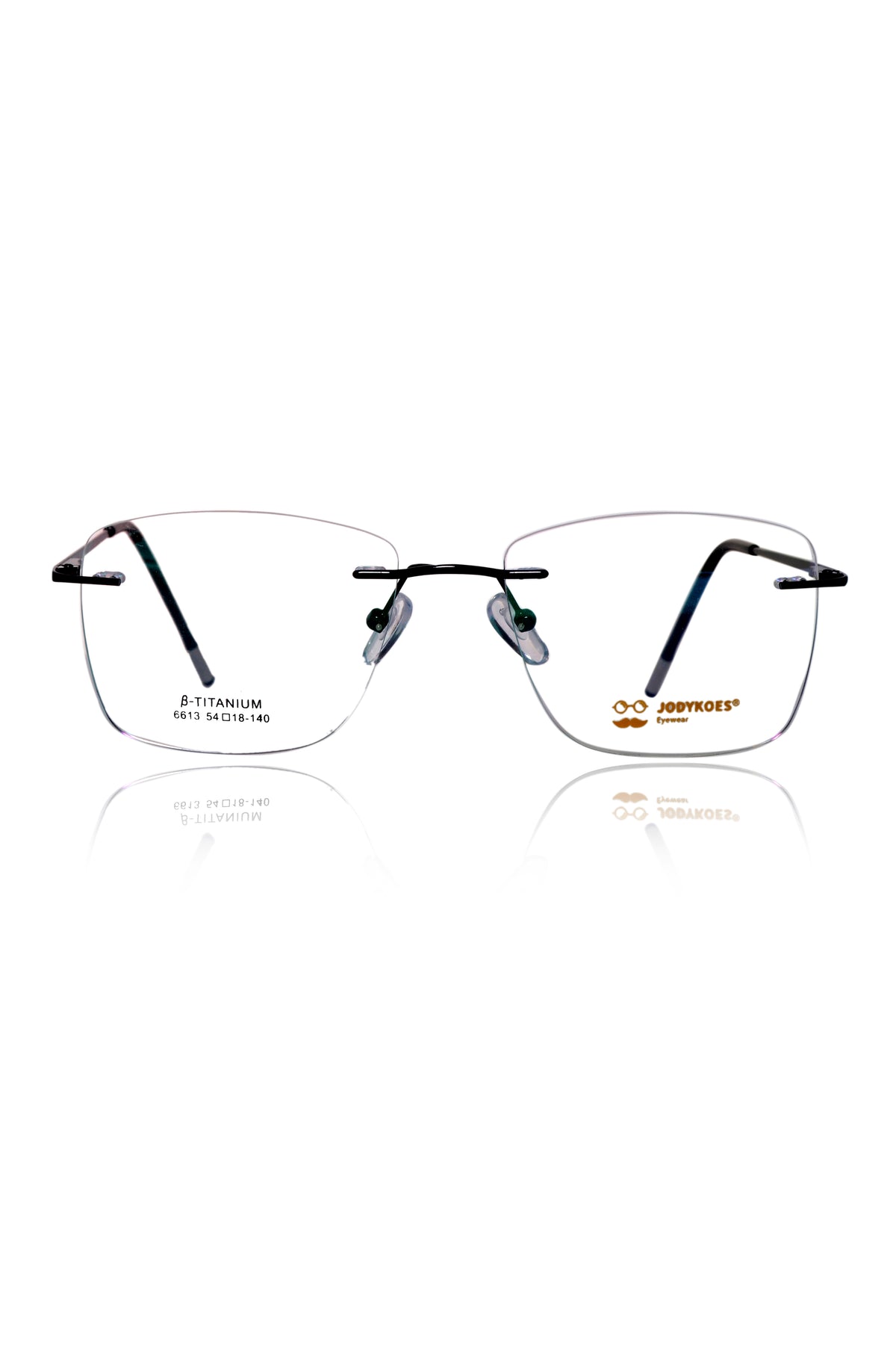 Jodykoes Square Signature Rimless Frame (Black)