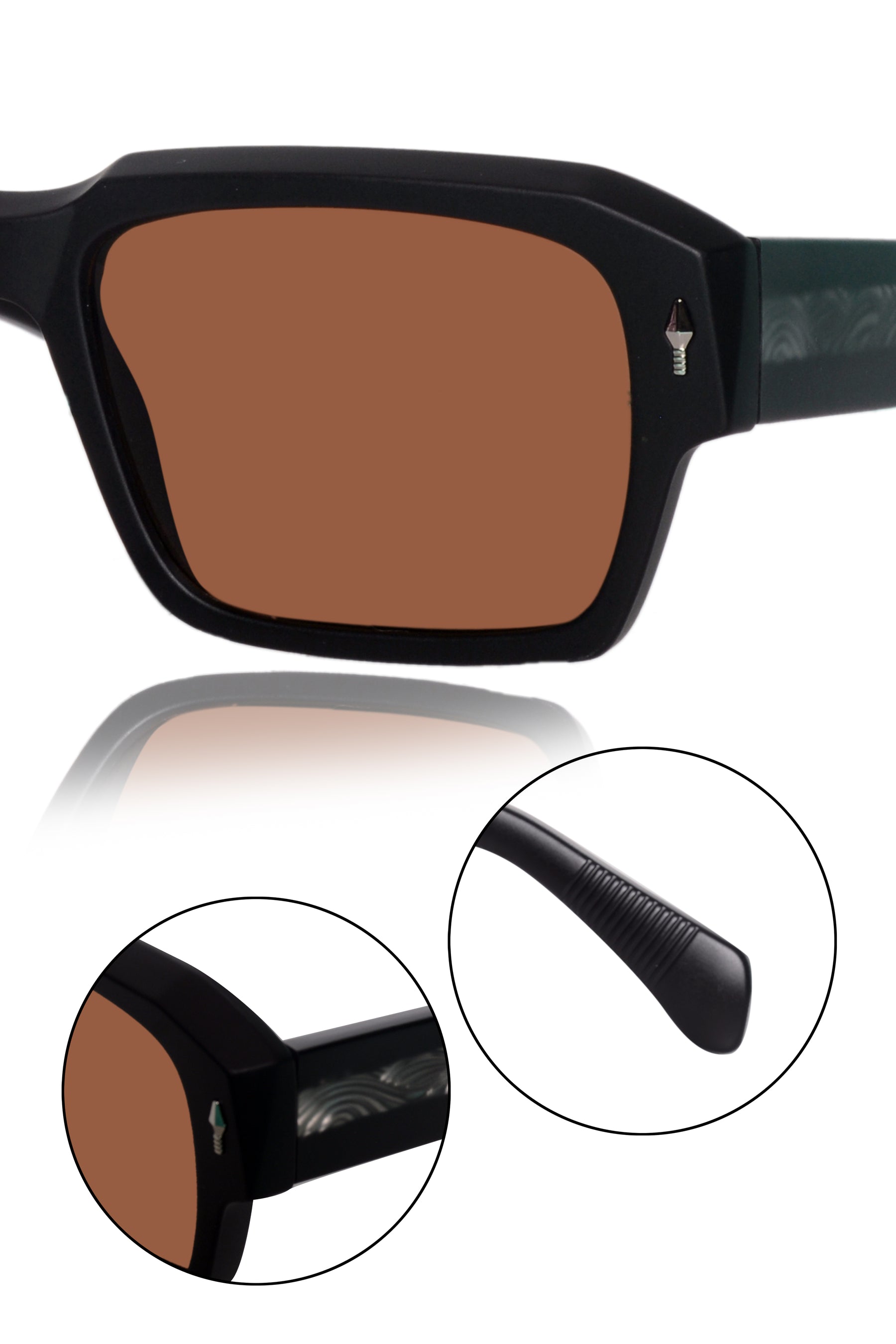 Jodykoes Legacy Square Sunglasses – UV400 Polarized (Brown)