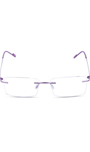 Jodykoes Rectangle Signature Rimless Frame