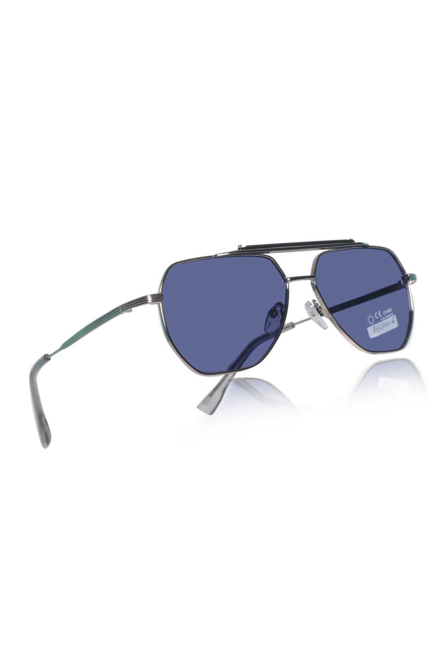 Jodykoes Legacy Metal Square Sunglasses – UV400 Polarized (Blue)