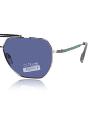 Jodykoes Legacy Metal Square Sunglasses – UV400 Polarized (Blue)