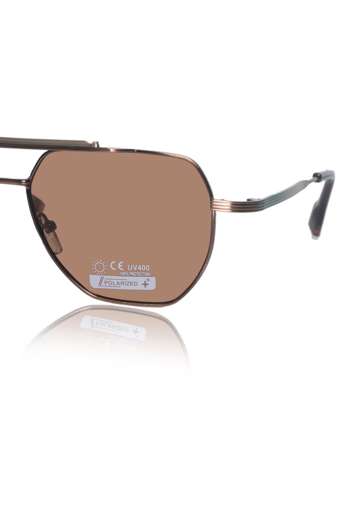 Jodykoes Legacy Metal Square Sunglasses – UV400 Polarized (Brown)