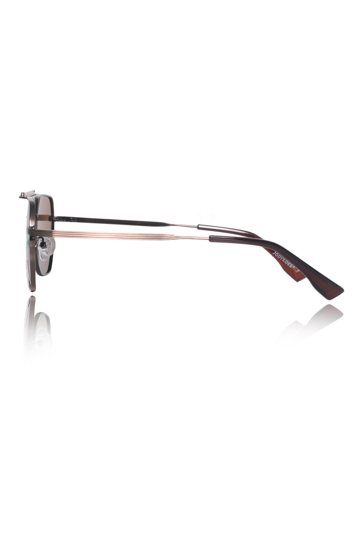 Jodykoes Legacy Metal Square Sunglasses – UV400 Polarized (Brown)