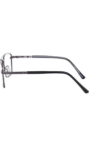 Jodykoes® New Full Rim Rectangular Blue Light Protection Computer Eyeglasses Metal Frame With Anti Glare and Blu Cut Glasses Spectacles for Men and Women Eyewear (Black)