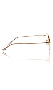 Jodykoes® Premium Series Metal Spectacle Frame With Anti-Glare Blue Light Blocking Eyeglasses for Men and Women | Computer and Mobile Phone Protection Eyewear Frames (Gold)