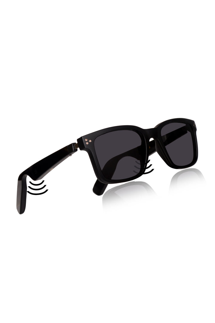 Jodykoes Square Smart Sunglasses Attachment with Speaker and Voice Assistant