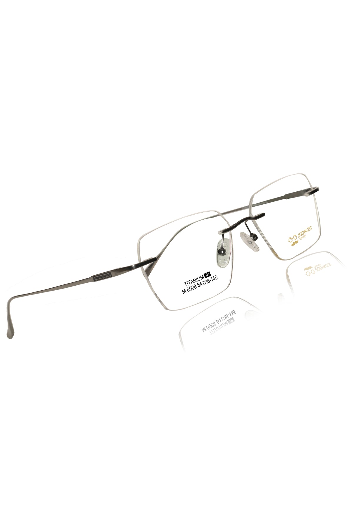 Jodykoes Luxury Pure Titanium Geometric Rimless Frame | High Quality Lightweight Square Optical Frame