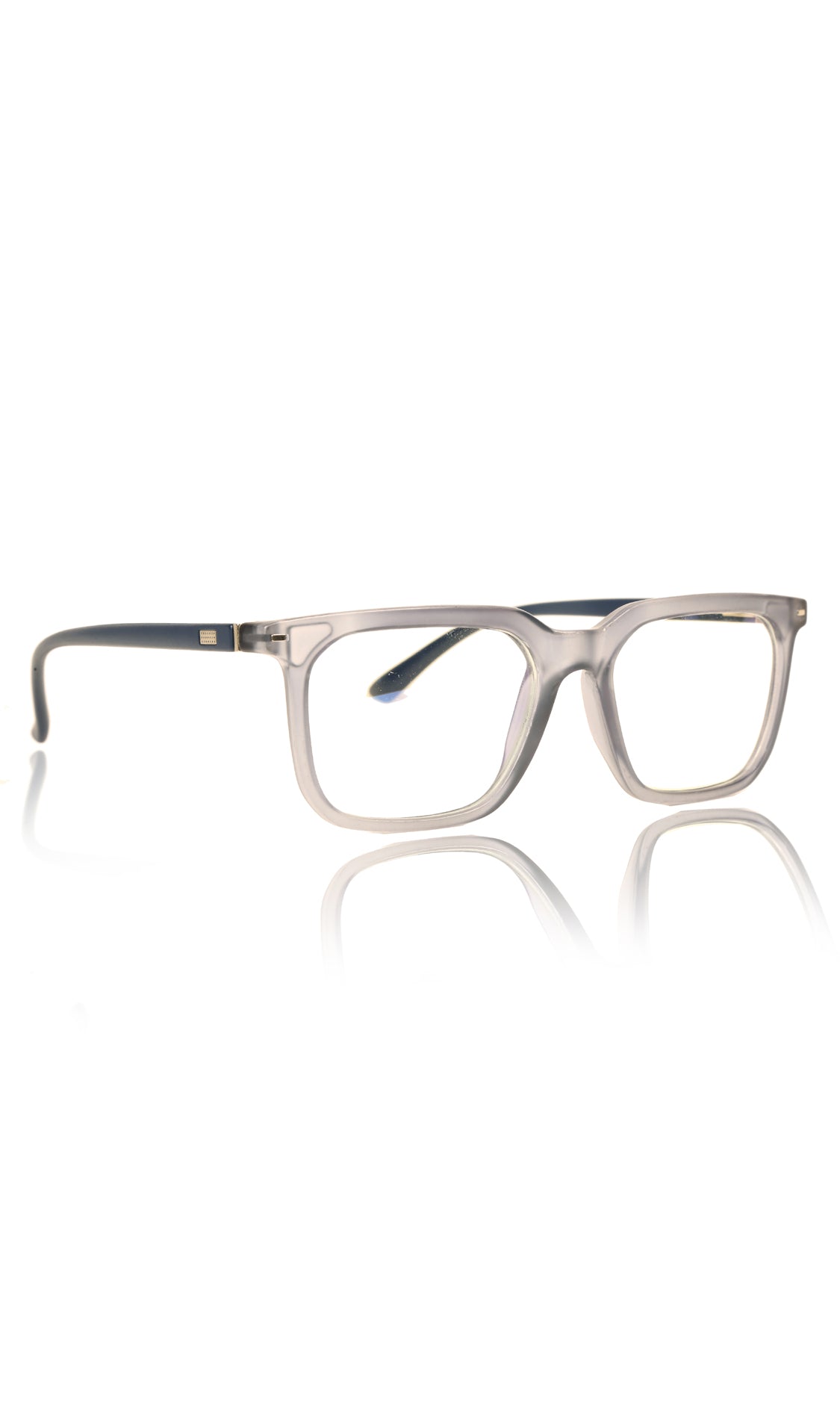 Jodykoes® Colour Frame Series: Stylish Square Spectacle Frames with Blue Ray Protection and Anti-Glare Glasses for Men and Women (Frost Transparent Blue) - Jodykoes ®