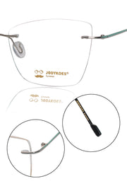 Jodykoes Cat Eye Premium Rimless Frame (Silver)