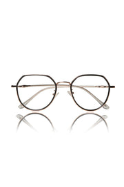 Jodykoes® Premium Series Round-Flat Top Eyewear Eyeglasses Spectacles Frame for Men and Women (Black Gold)