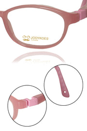 Jodykoes Kids TR90 Eyeglass Frames | Lightweight Flexible Kids Spectacle Frames (Pink)