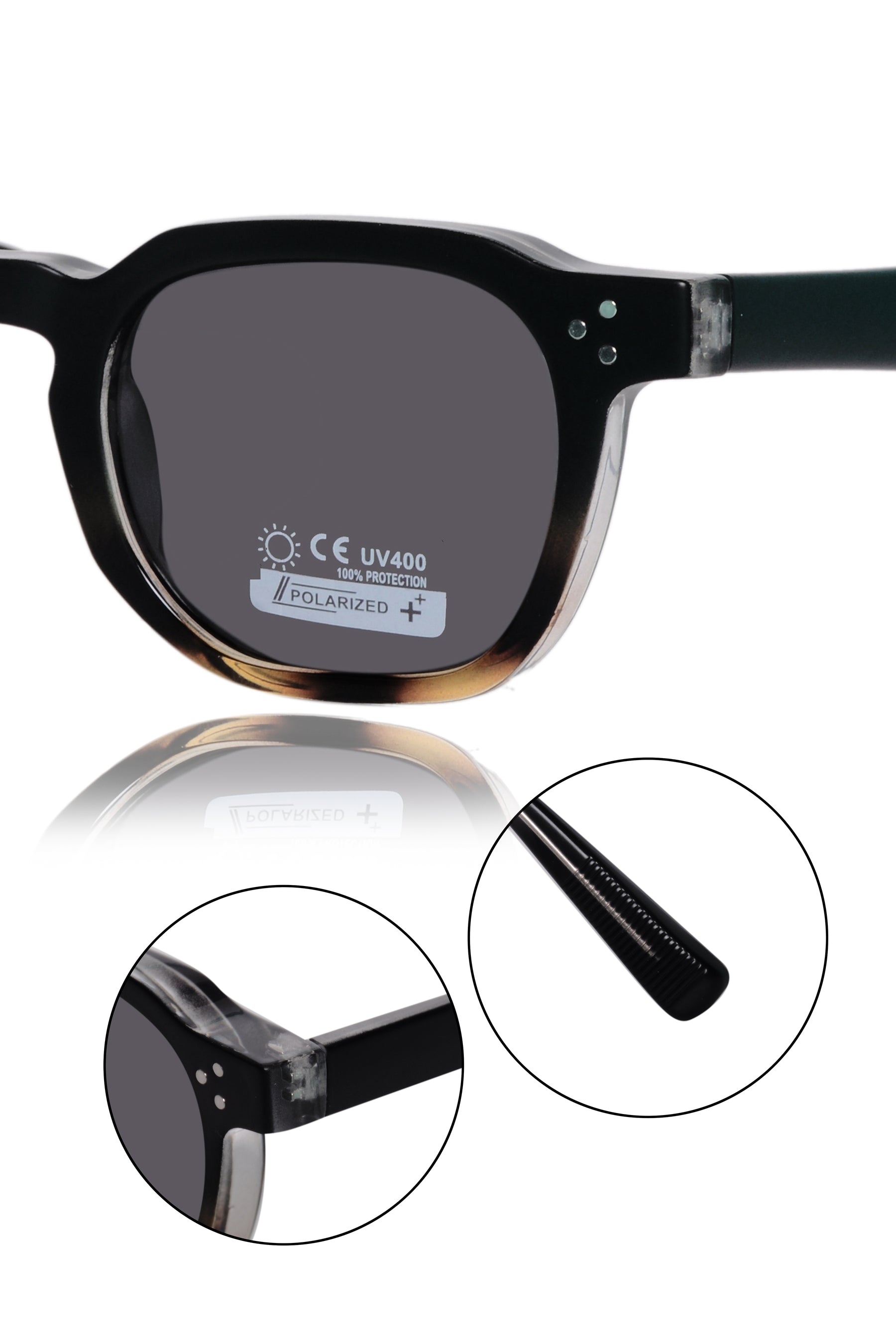 Jodykoes Legacy Hexagonal Sunglasses – UV400 Polarized (Black Tortoise)