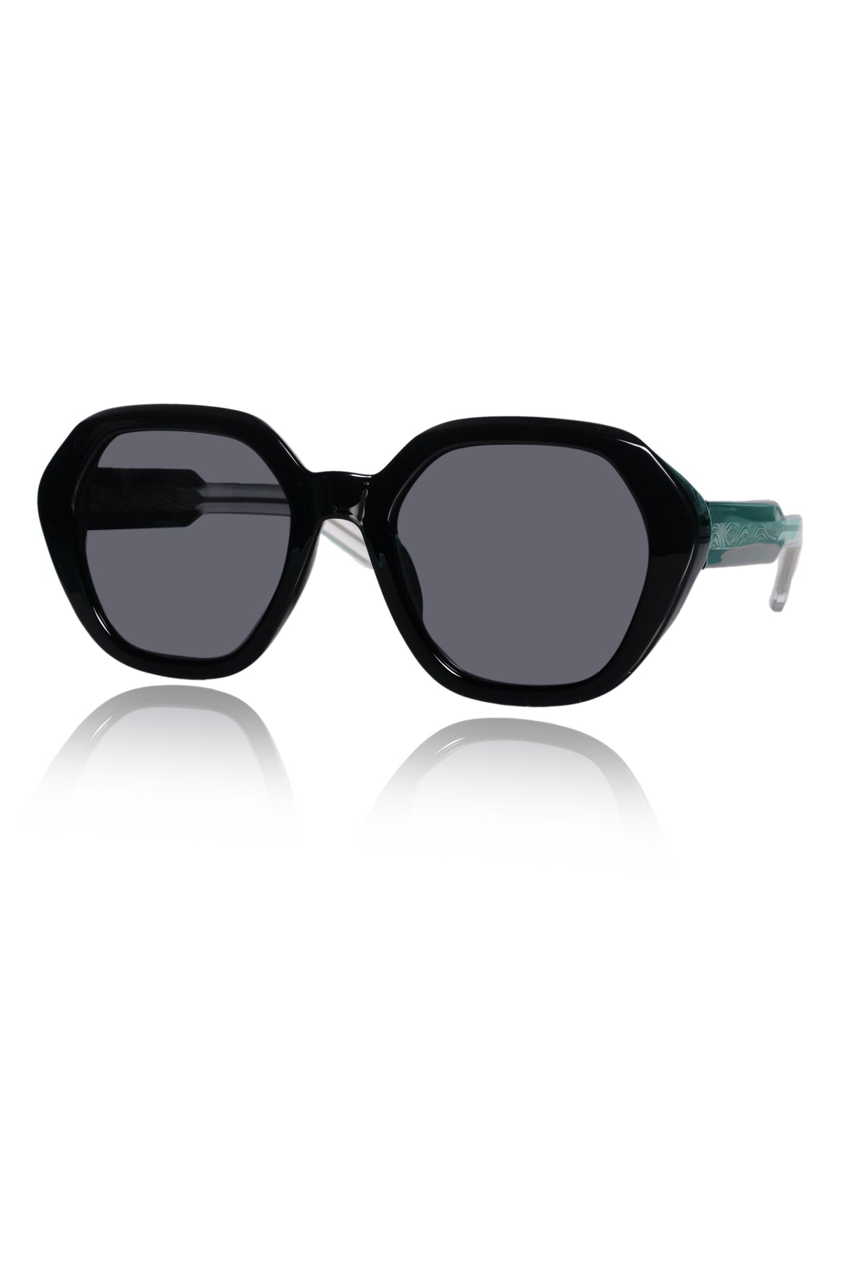 Jodykoes Legacy Cat Eye Square Sunglasses – UV400 Polarized (Black)