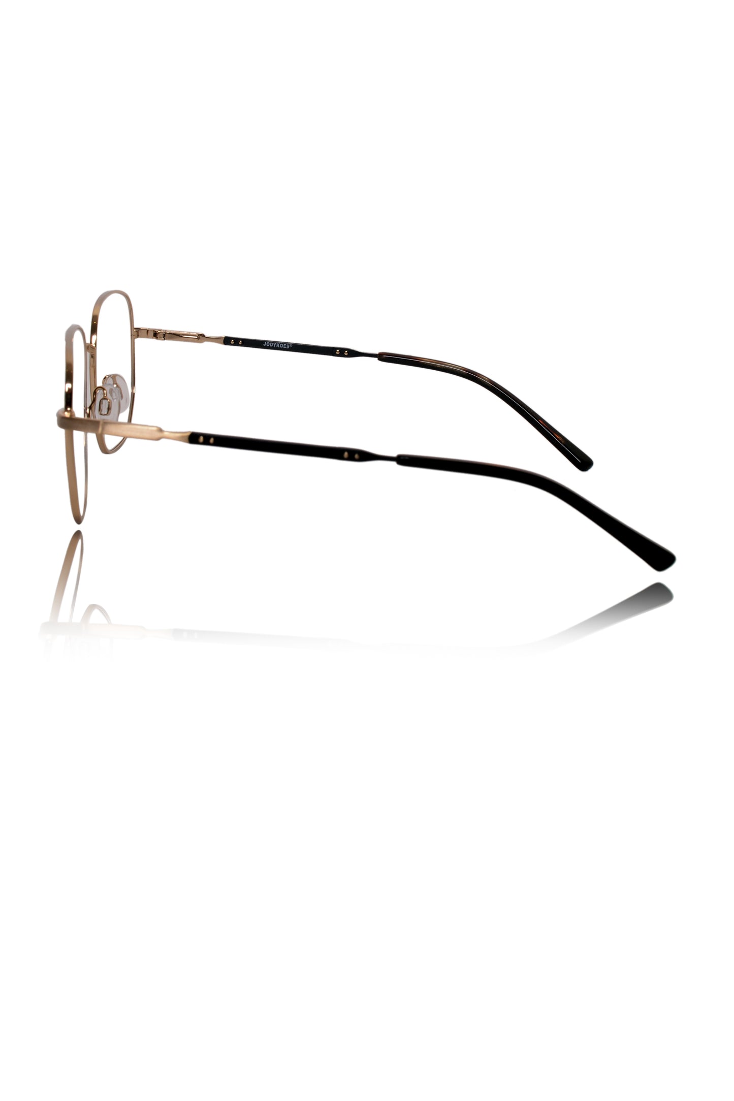 Jodykoes Luxury Series : Pure Titanium Metal Spectacle Eyeglasses | New Shape Square Metal Eyewear Frame (Matte Gold)