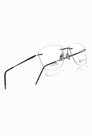 Jodykoes Square Signature Rimless Frame (Silver)