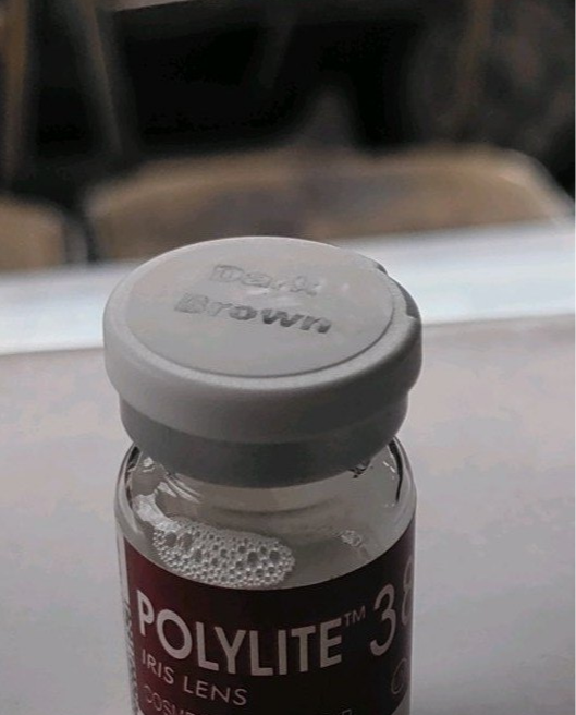 Polylite 38 Prosthetic Brown D Type Contact Lens