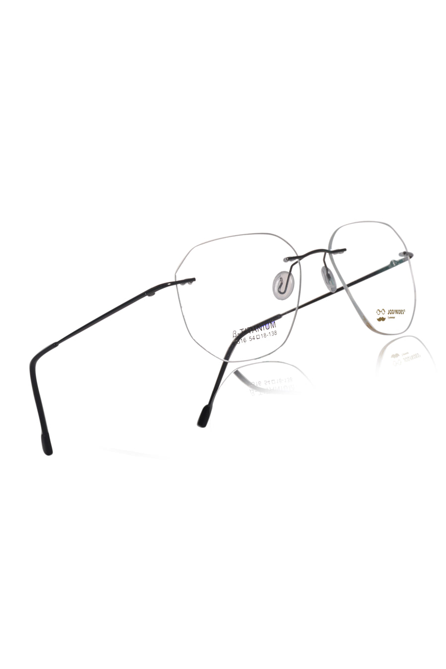 Jodykoes Hexagon Premium Rimless Frame (Black)