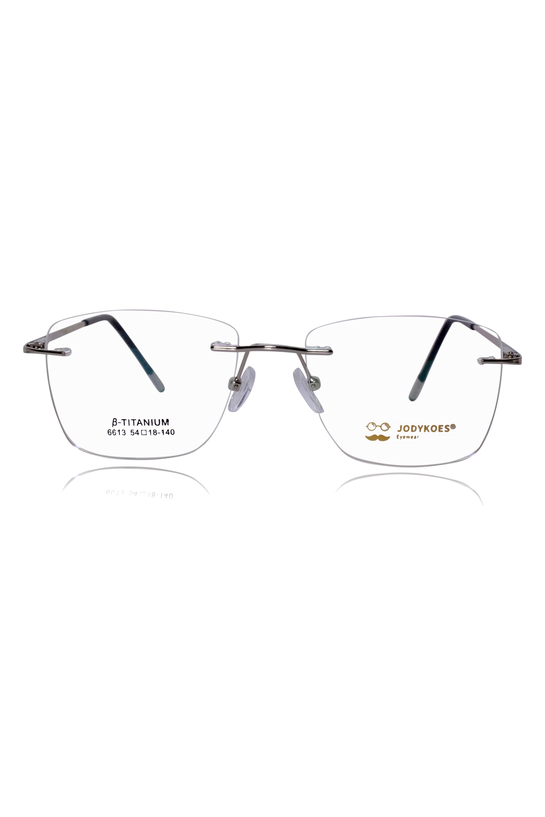Jodykoes Square Signature Rimless Frame (Silver)