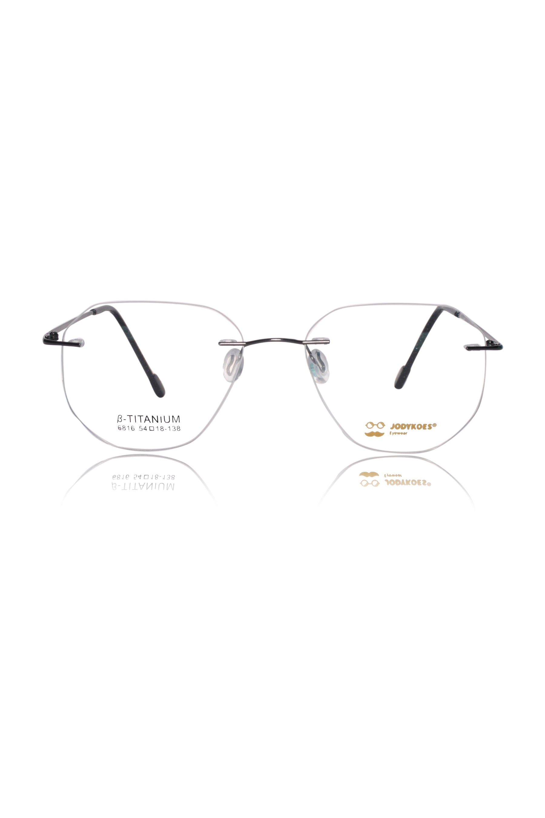 Jodykoes Hexagon Premium Rimless Frame (Black)