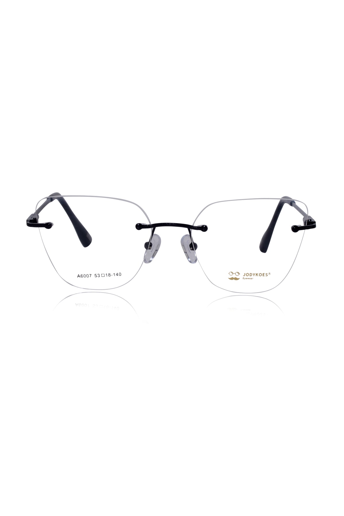 Jodykoes Cat Eye Signature Rimless Frame (Black)