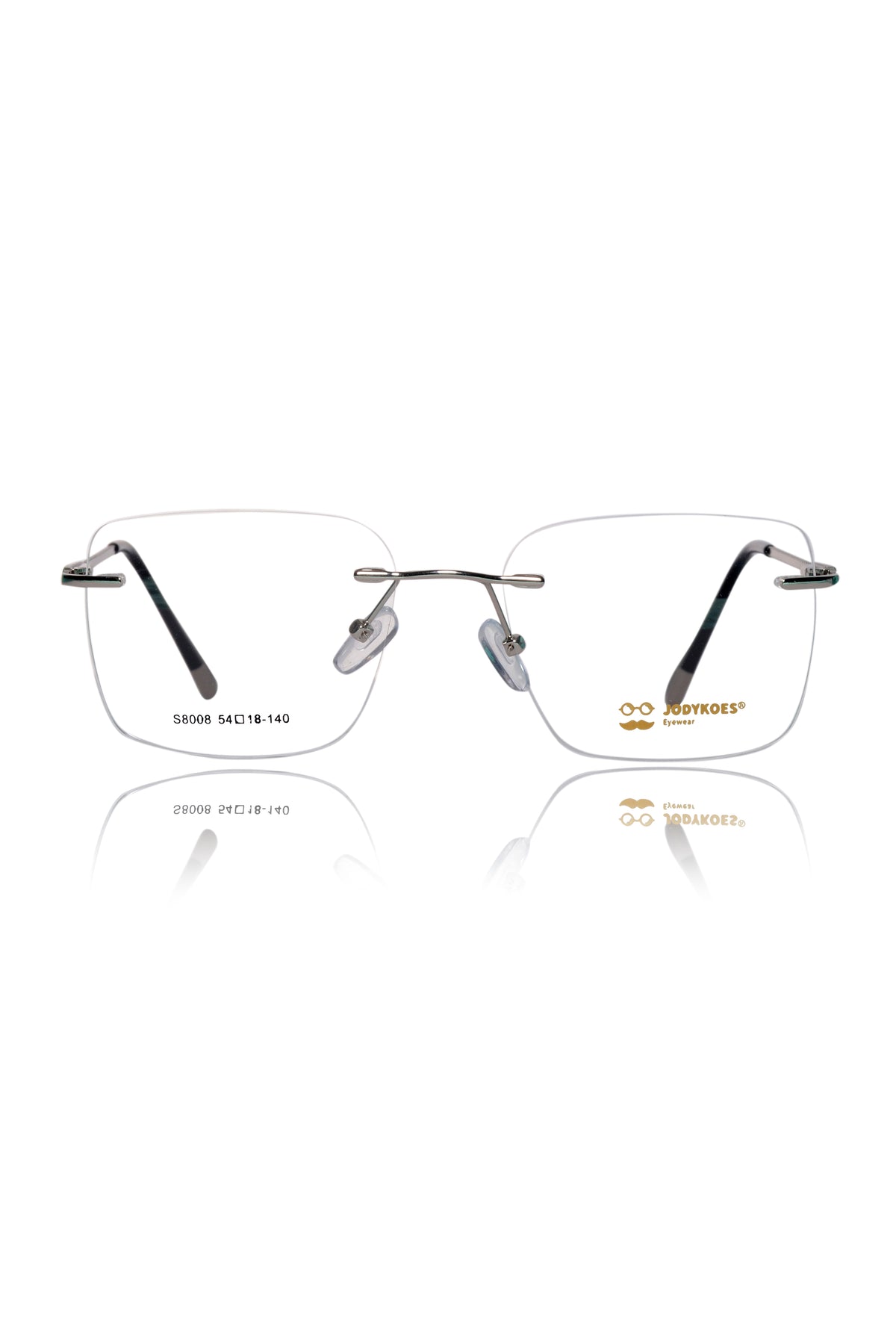 Jodykoes Square Signature Rimless Frame (Silver)