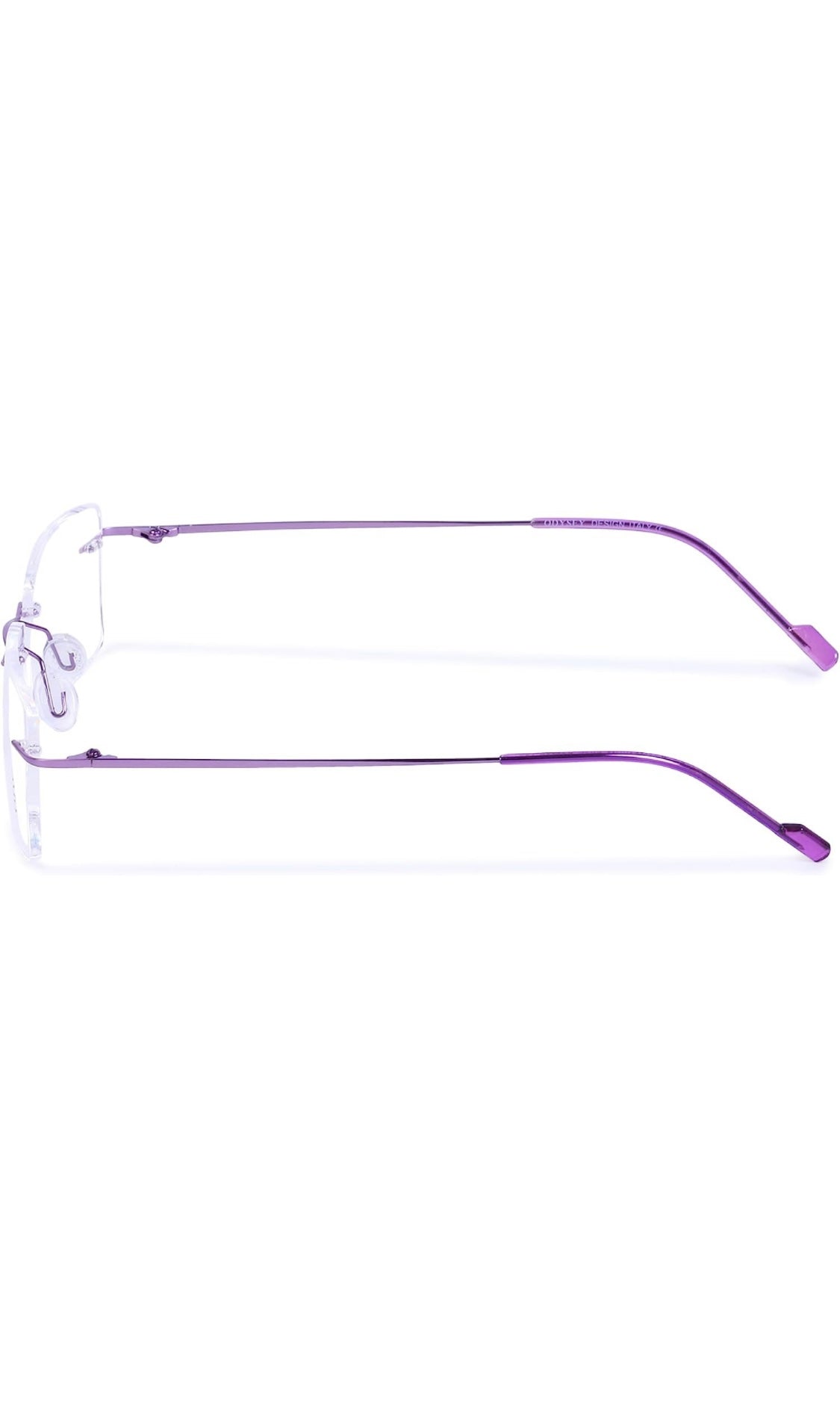 Jodykoes® Premium Rimless Anti Glare Rectangle Frame Spectacle Eyeglasses Eyewear (Purple) - Jodykoes ®