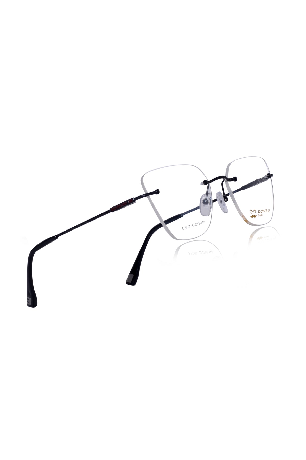Jodykoes Cat Eye Signature Rimless Frame (Black)
