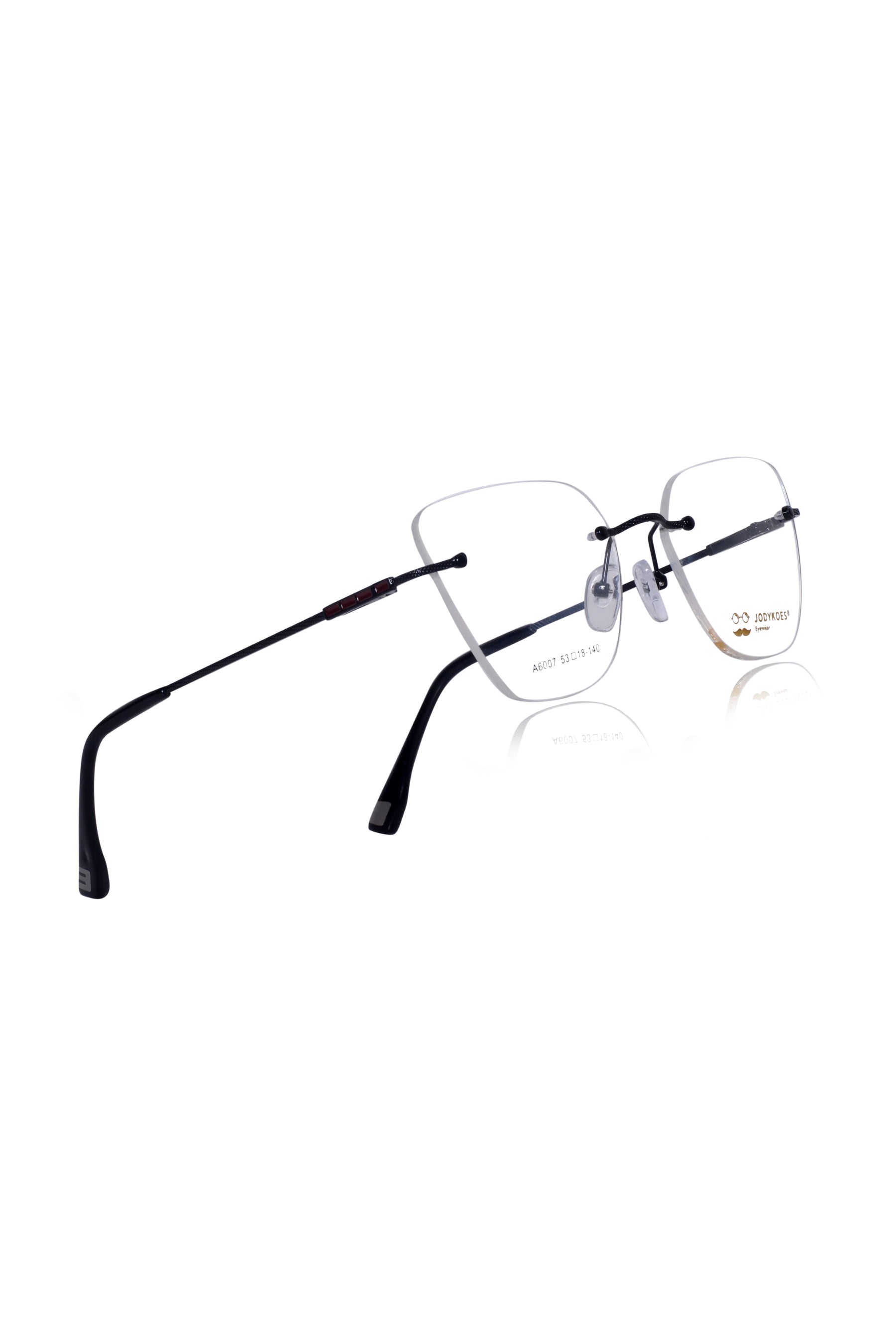 Jodykoes Cat Eye Signature Rimless Frame (Black)