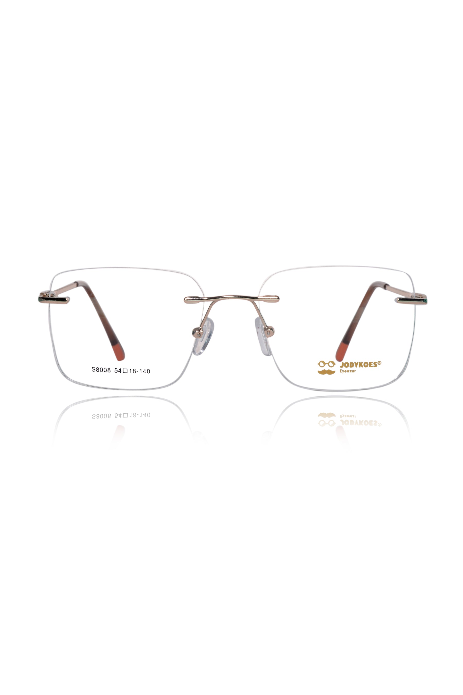Jodykoes Square Signature Rimless Frame (Gold)