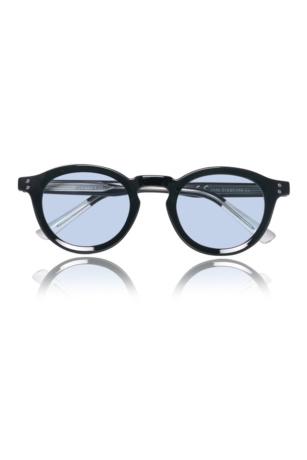 Jodykoes Legacy Round Sunglasses – UV400 Polarized (Trans Blue)