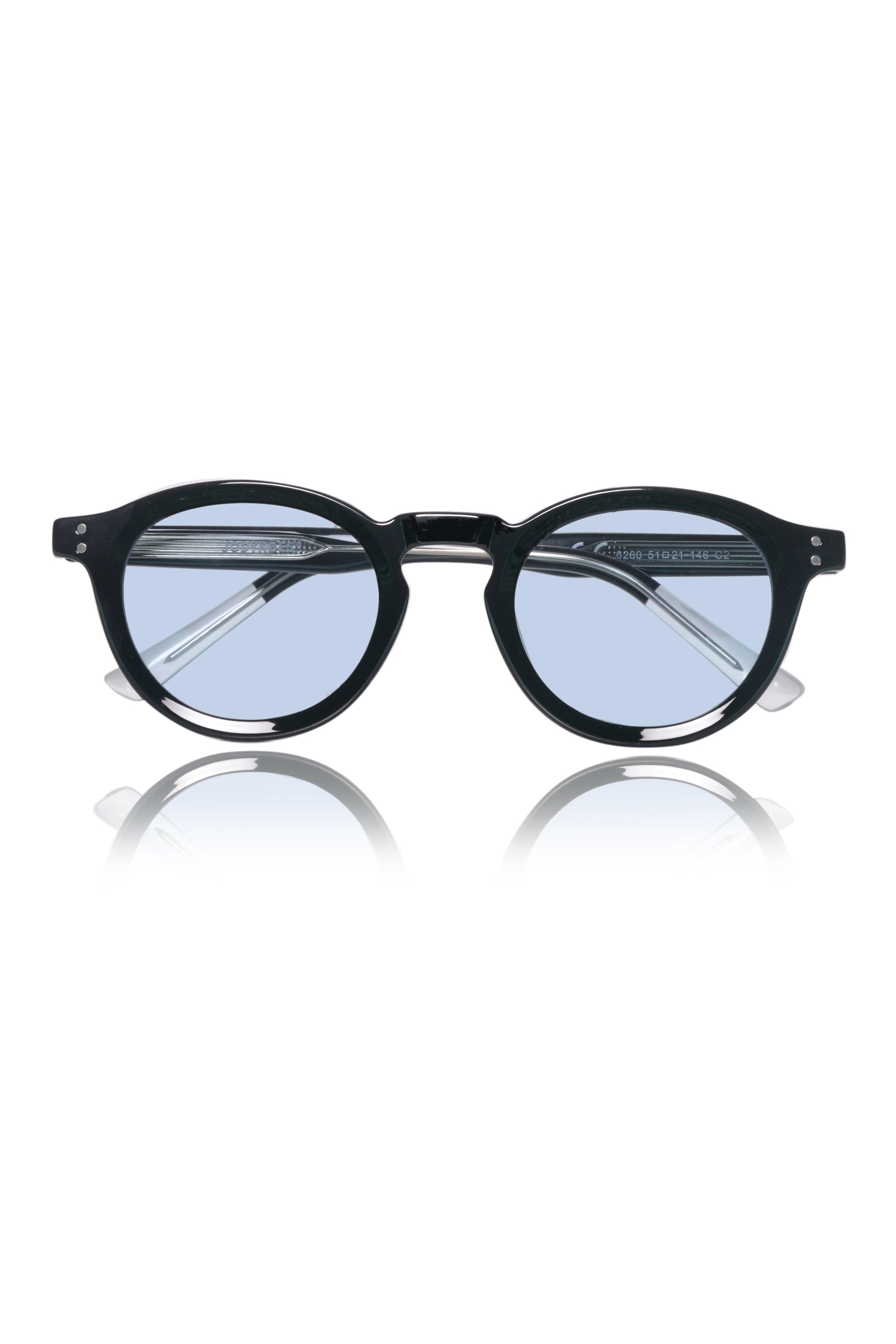 Jodykoes Legacy Round Sunglasses – UV400 Polarized (Trans Blue)