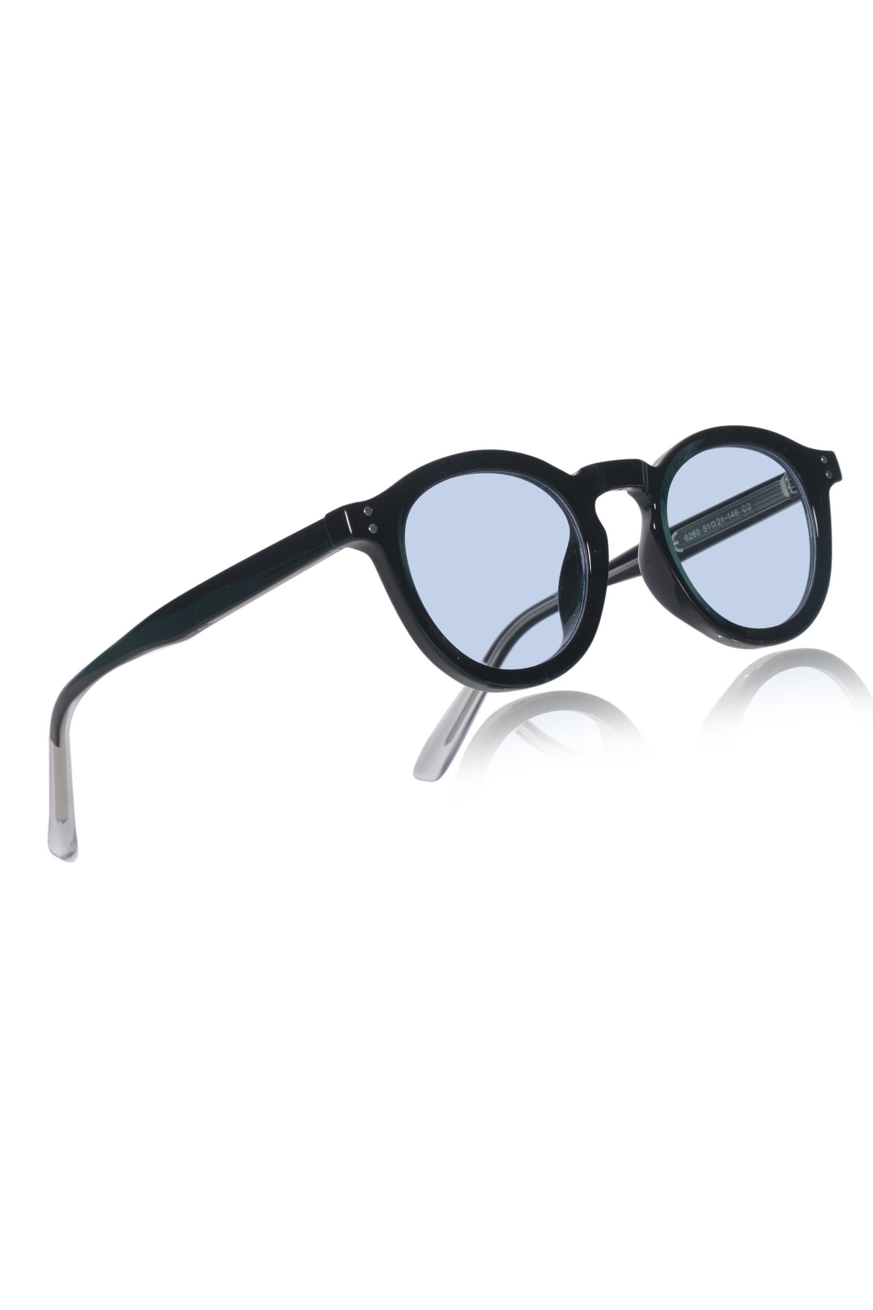 Jodykoes Legacy Round Sunglasses – UV400 Polarized (Trans Blue)